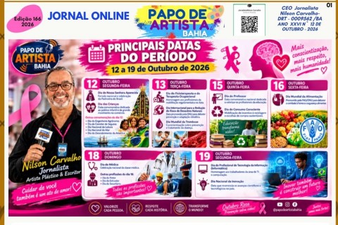 📰 O Jornal Papo de Artista Bahia está no ar com informação, cultura, cidadania e histórias que merecem ser conhecidas!