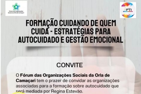 Fórum Social promove formação “Cuidando de Quem Cuida” no dia 27/09 em Camaçari