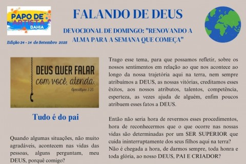 DEVOCIONAL   FALANDO COM  DEUS