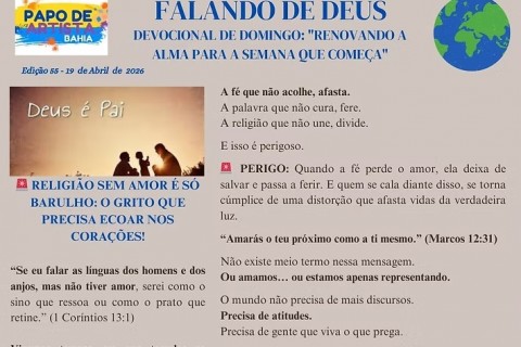 FALANDO COM DEUS DEVOCIONAL DE DOMINGO
