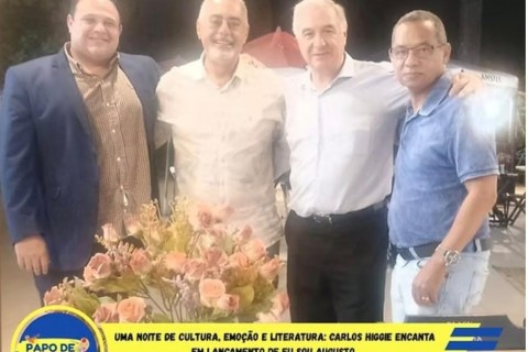 Uma Noite de Cultura, Emoção e Literatura: Carlos Higgie encanta em lançamento de Eu Sou Augusto