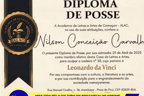 UMA VIDA PELA CULTURA: NILSON CARVALHO ASSUME A DIRETORIA DE CULTURA DA ALAC E LEVA 65 ANOS DE HISTÓRIA PARA UM NOVO CAPÍTULO