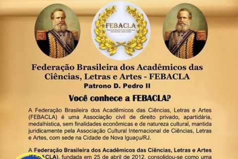 Você já ouviu falar da FEBACLA – Federação Brasileira dos Acadêmicos das Ciências, Letras e Artes?