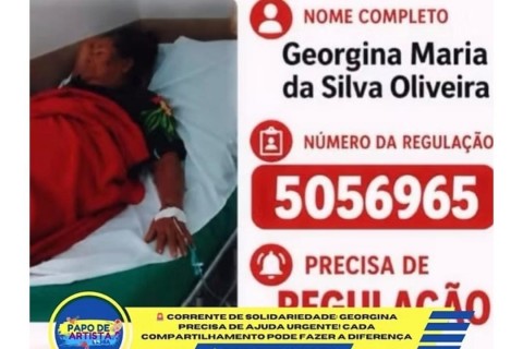 🚨 CORRENTE DE SOLIDARIEDADE: GEORGINA PRECISA DE AJUDA URGENTE! CADA COMPARTILHAMENTO PODE FAZER A DIFERENÇA