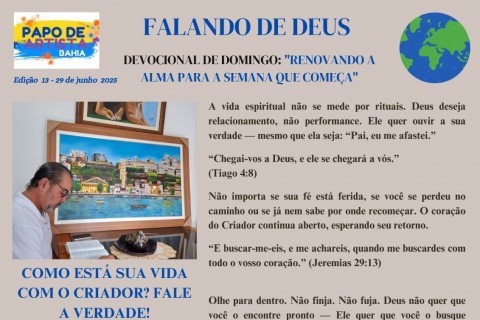 FALANDO  DE DEUS  DEVOCIONAL  DE DOMINGO