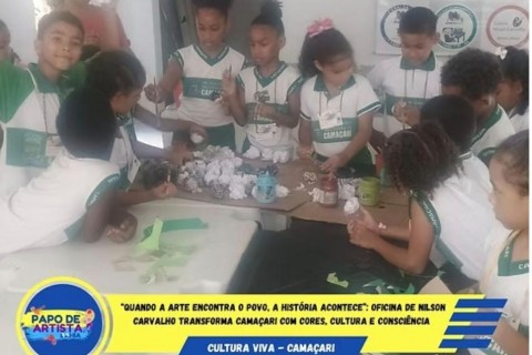 “Quando a Arte Encontra o Povo, a História Acontece”: Oficina de Nilson Carvalho Transforma Camaçari com Cores, Cultura e Consciência
