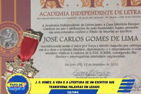 J. C. Gomes: A Vida e a Literatura de um Escritor que Transforma Palavras em Legado