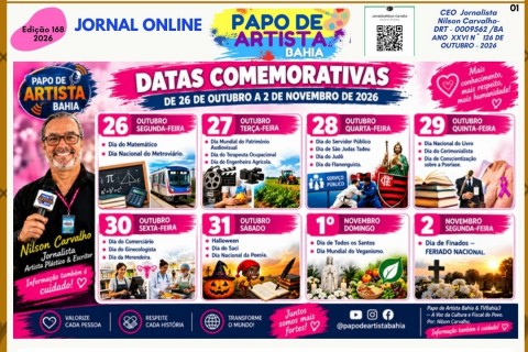 A nova edição do Jornal Papo de Artista Bahia já está no ar!
