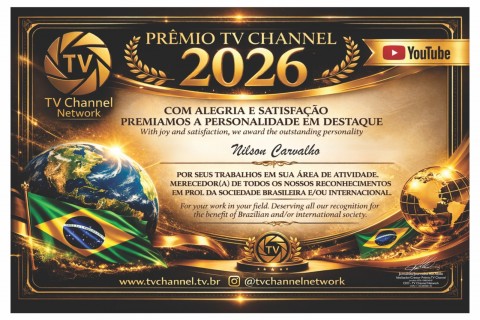 UMA NOITE QUE A CULTURA APLAUDIU DE PÉ – PRÊMIO TV CHANNEL 2026
