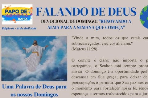 FALANDO  DE DEUS  DEVOCIONAL  DE DOMINGO